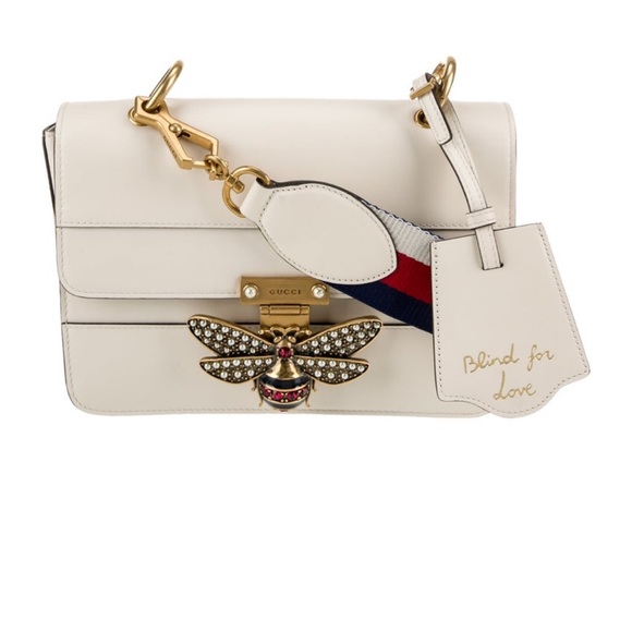 Gucci Queen Margaret Bee Clasp Bag - White/Ivory Calfskin Leather - Model 476542 - Picture 11 of 11